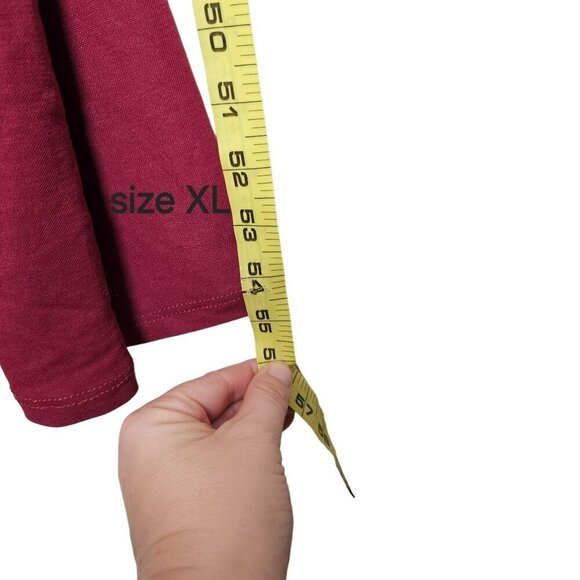 Sleeveless Maroon‎ Jumpsuit Studio B V-Neckline Pockets Pull On Boxy Lagenlook - Picture 12 of 16